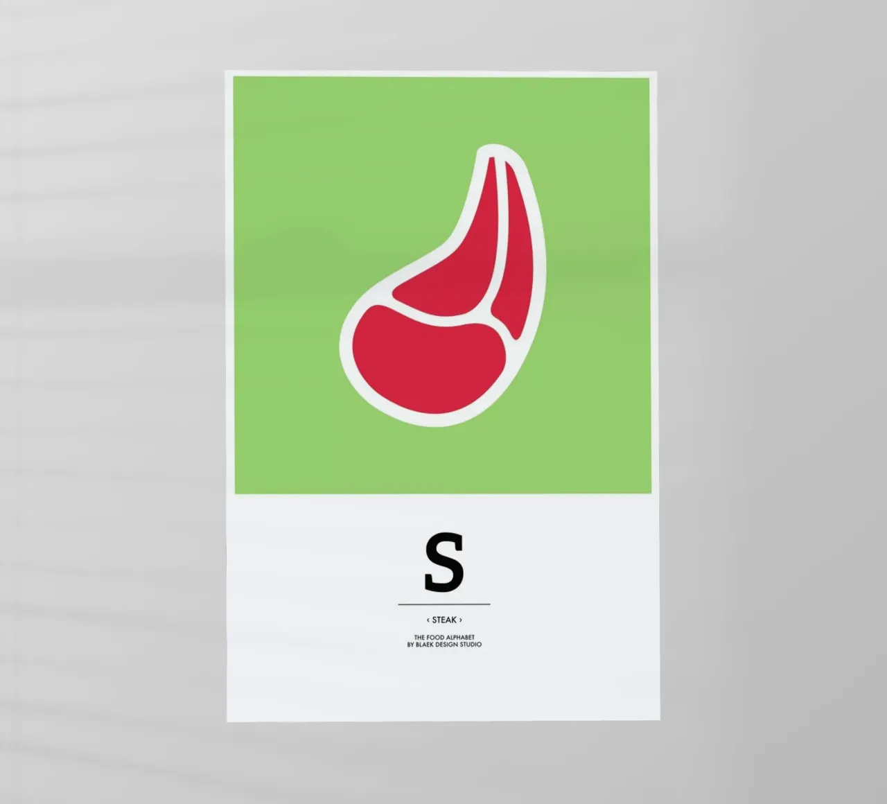 „The Food Alphabet“ - S like Steak pellicola backlit da BLAEK Design Studio
