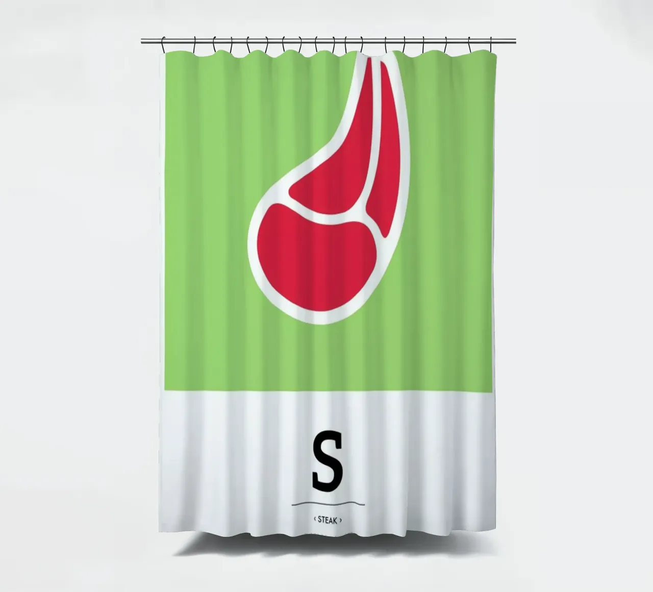 „The Food Alphabet“ - S like Steak tenda da doccia da BLAEK Design Studio