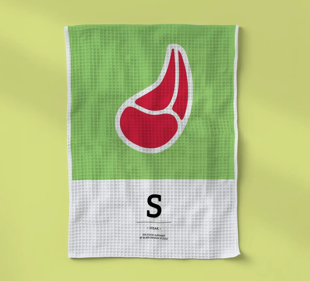 „The Food Alphabet“ - S like Steak canovaccio da cucina da BLAEK Design Studio