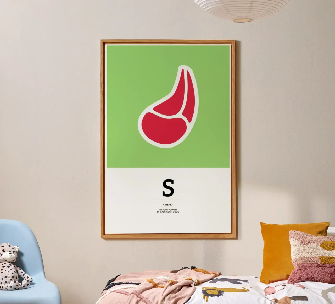 „The Food Alphabet“ - S like Steak alluminio dibond da BLAEK Design Studio
