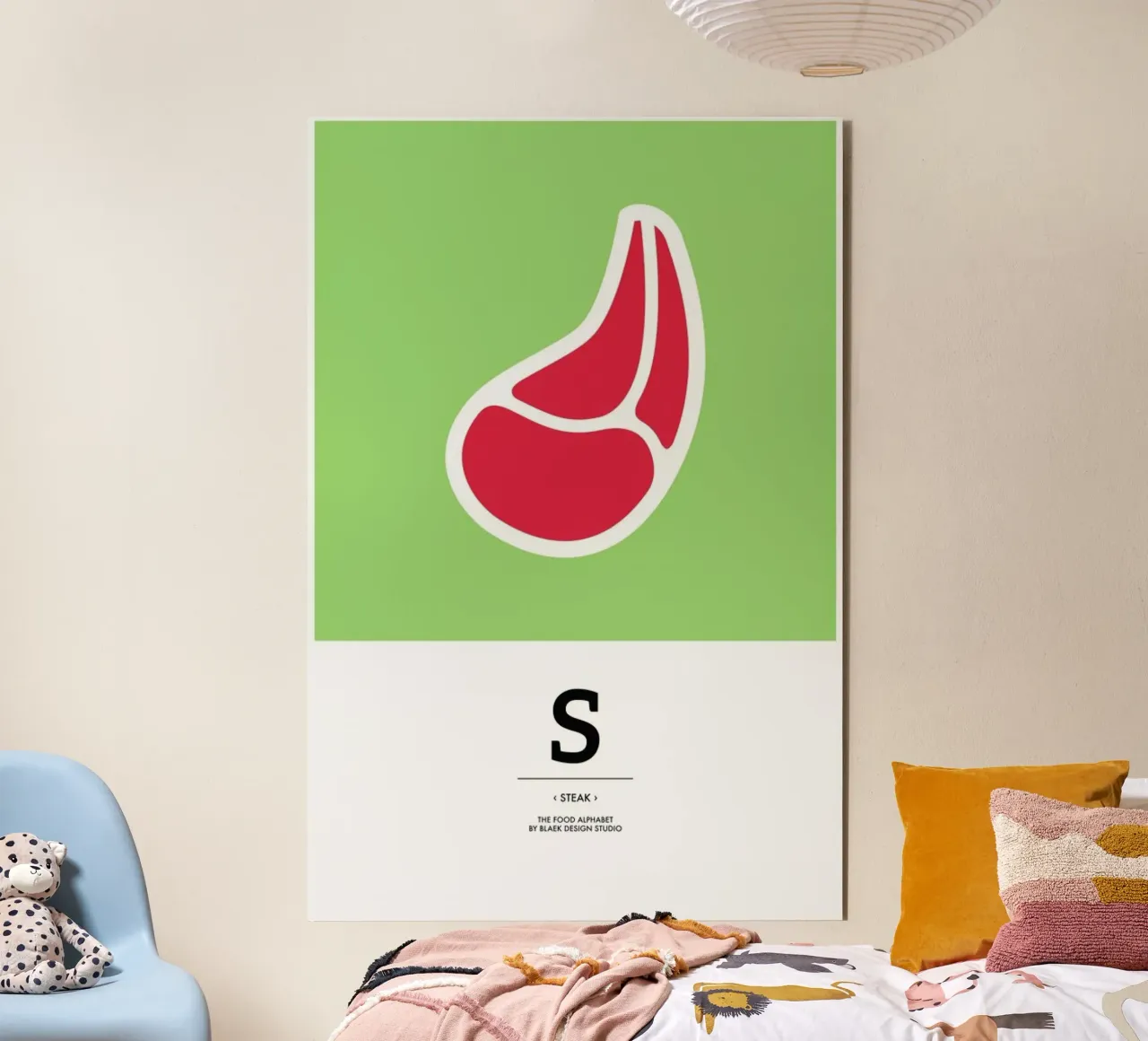„The Food Alphabet“ - S like Steak alluminio dibond da BLAEK Design Studio