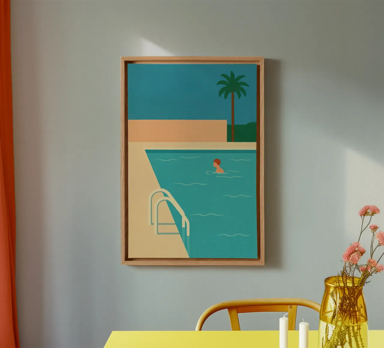 Minimal Pool tela con Cornice a cassetta da Gypsy Galleria