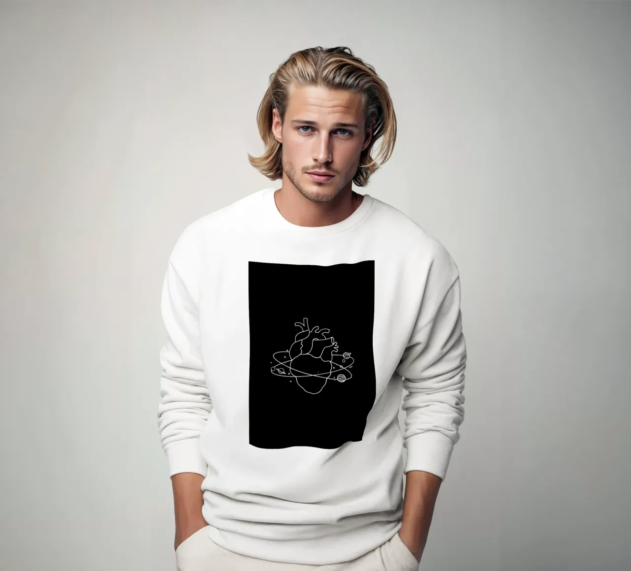 Heart Space felpa da Ninhol
