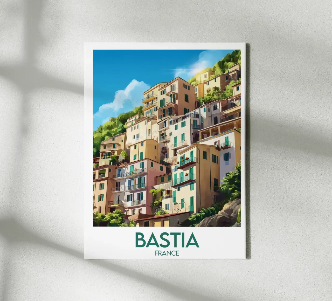 Affiche Bastia tela con Cornice a cassetta da Frame the World