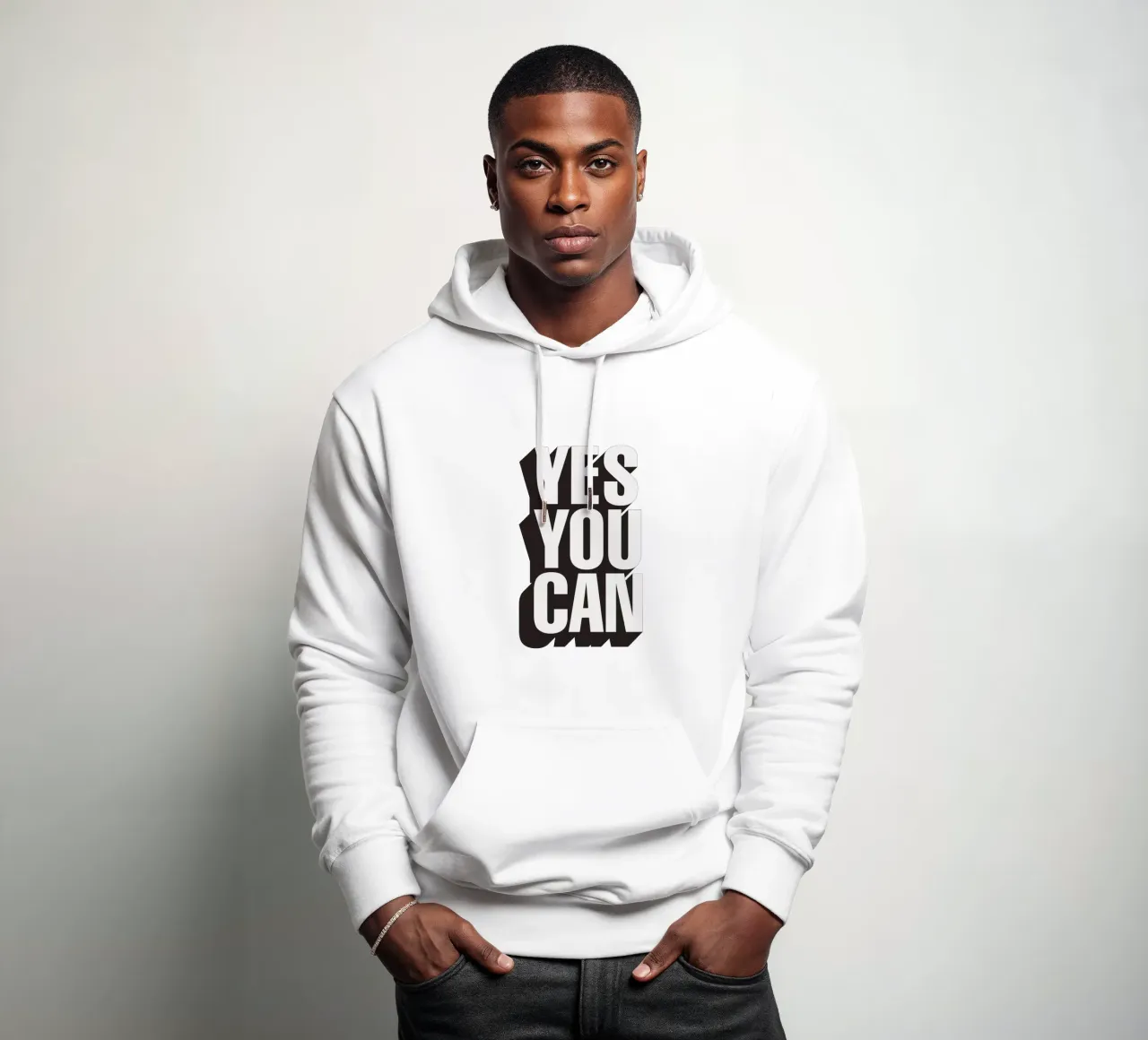 Yes You Can Typographie Design sweat à capuche de THE MOTIVATED TYPE