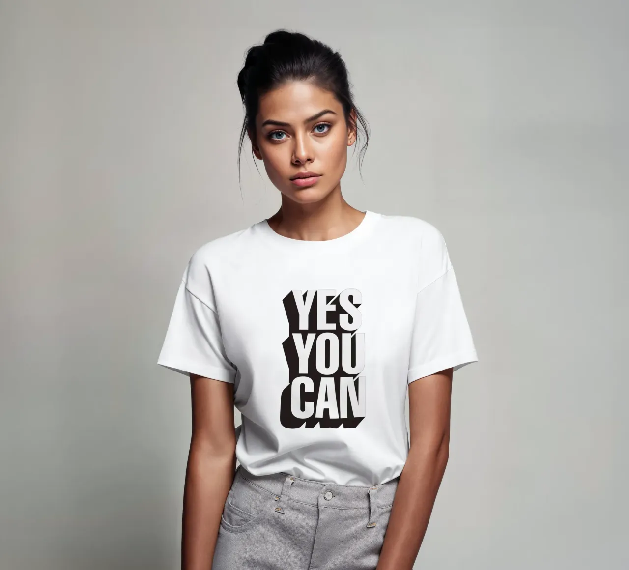 Yes You Can Typographie Design t-shirt de THE MOTIVATED TYPE