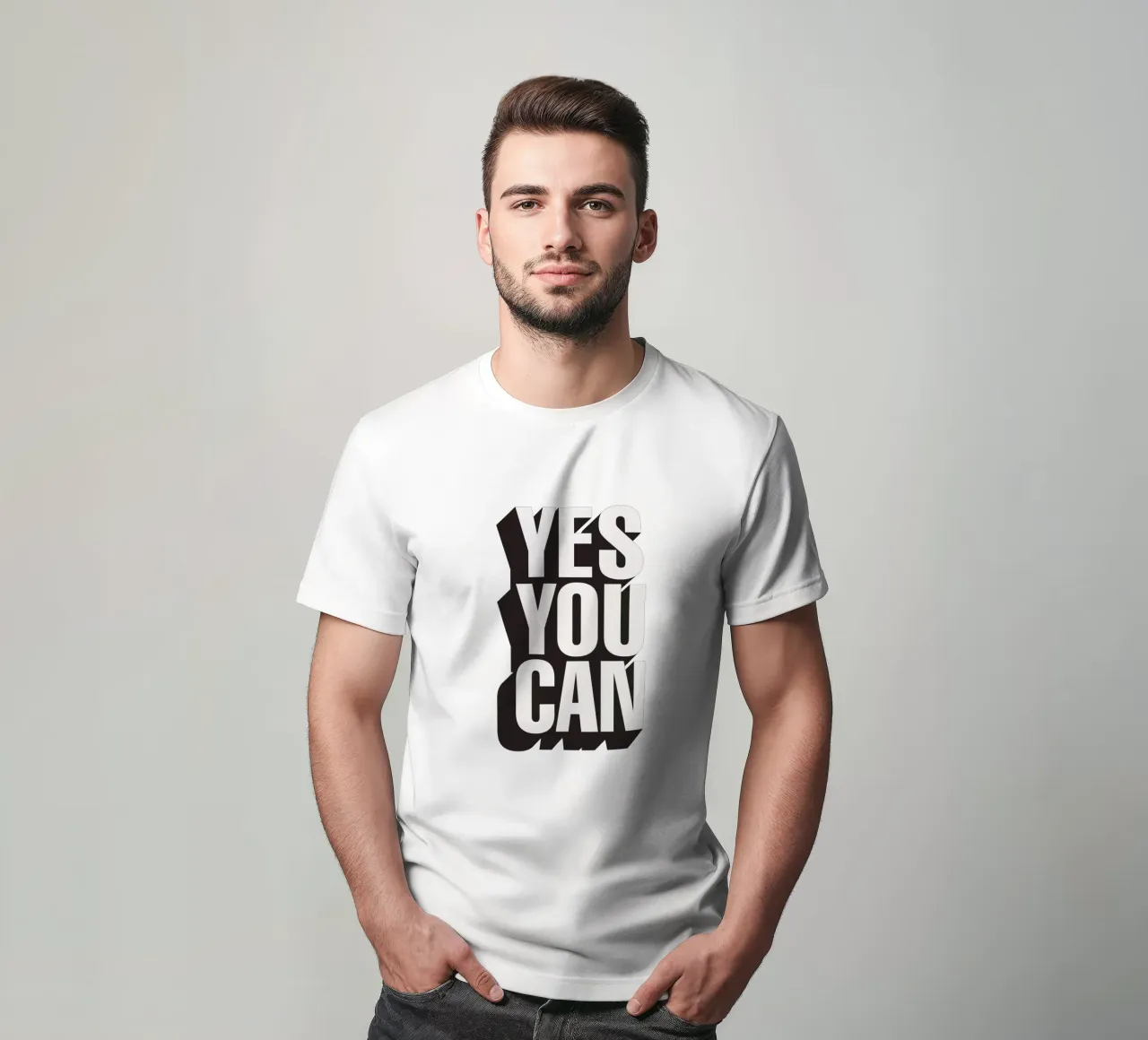 Yes You Can Typographie Design t-shirt de THE MOTIVATED TYPE