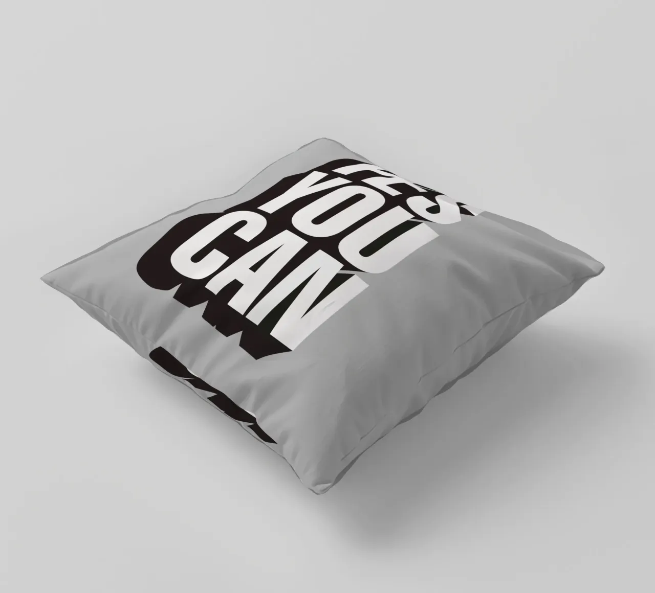 Yes You Can Tipografia Design cuscino da THE MOTIVATED TYPE