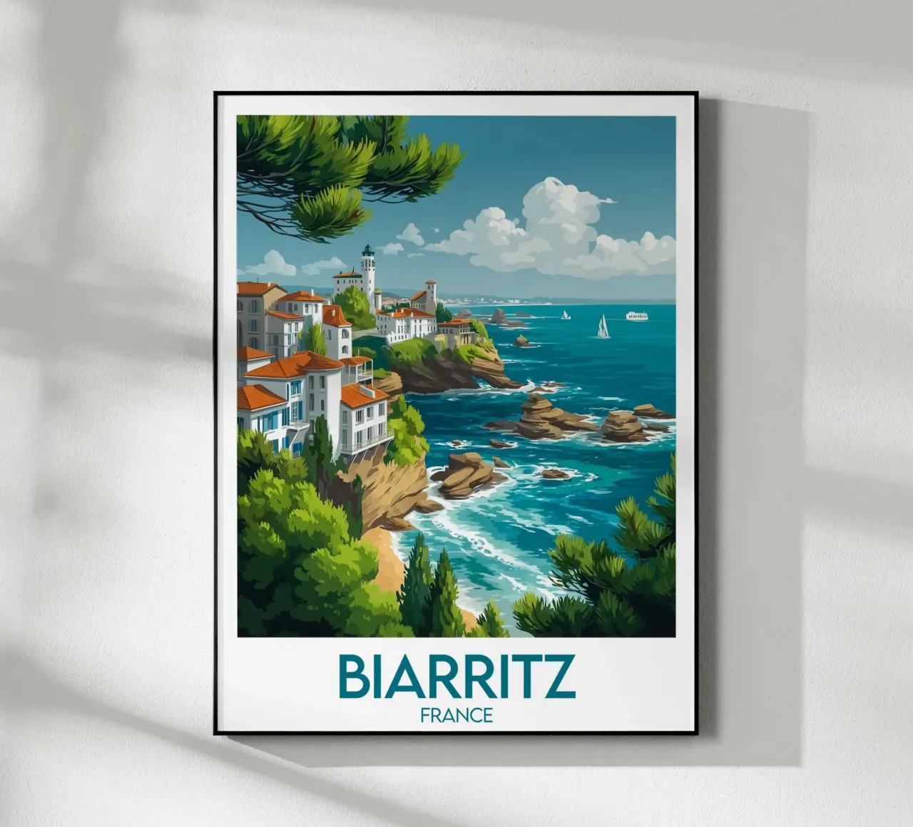 Affiche Biarritz plexiglass da Frame the World