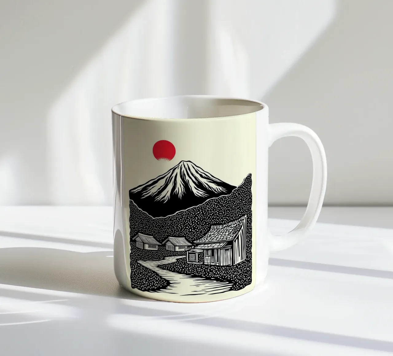 Path to Fuji tazza in ceramica da Indigo Rain