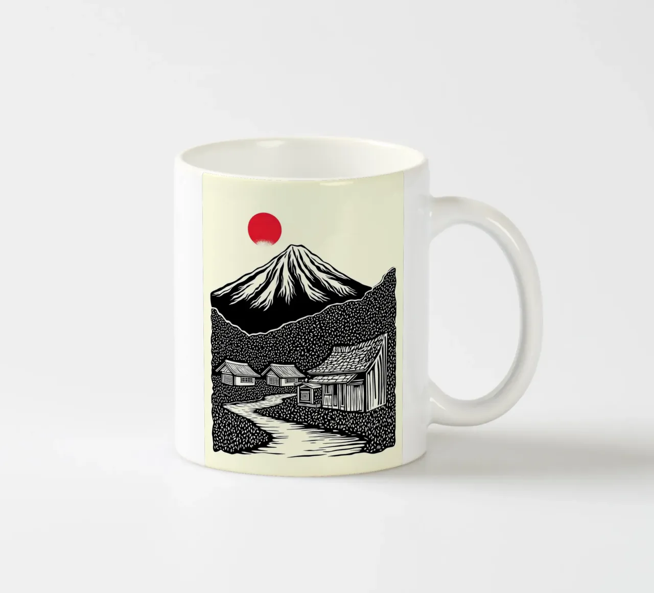 Path to Fuji tazza in ceramica da Indigo Rain