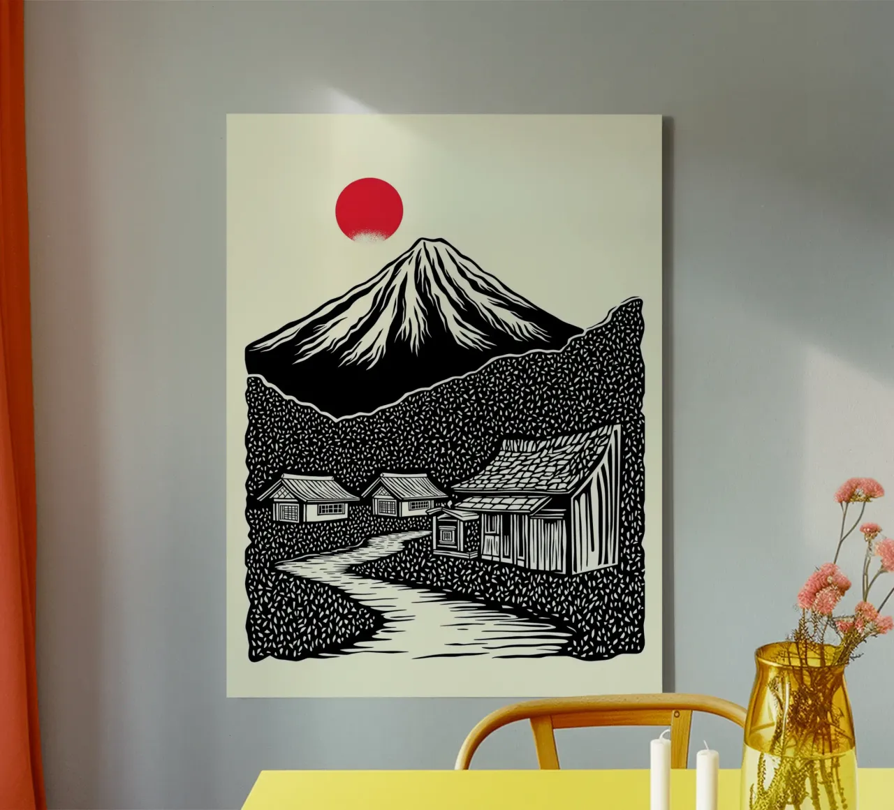 Path to Fuji tela da Indigo Rain