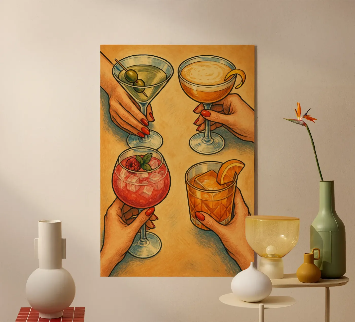Cheers! acryl van Gypsy Galleria