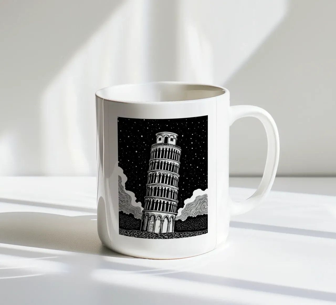 Midnight in Pisa tazza in ceramica da Indigo Rain