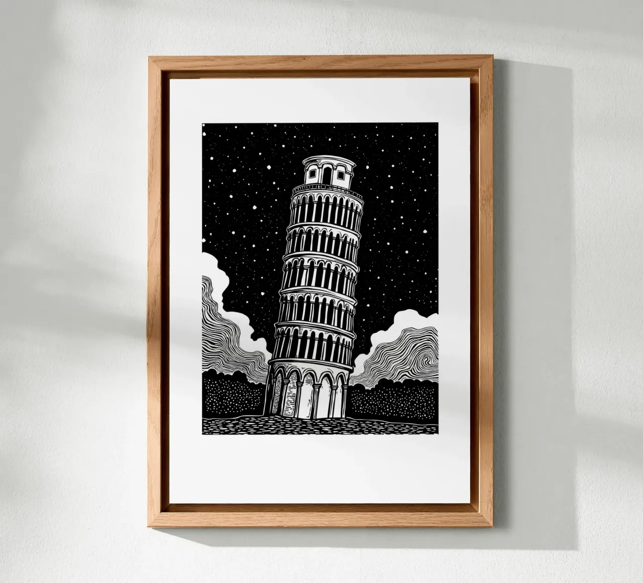 Midnight in Pisa alluminio dibond da Indigo Rain
