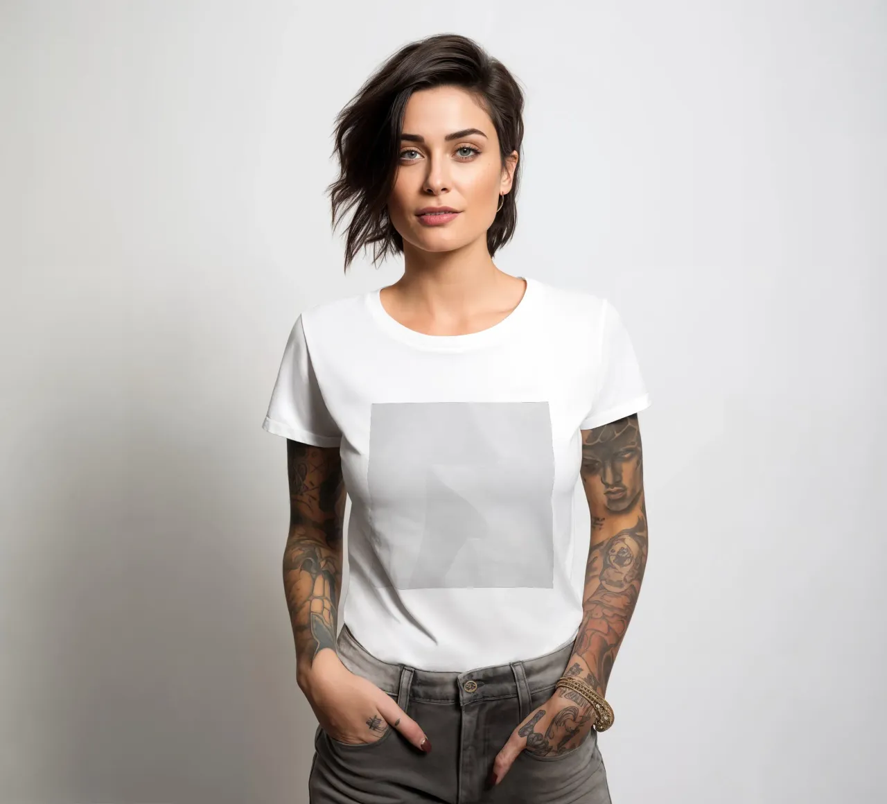 Snowscape 3 women's fitted t-shirt by Nur Mut