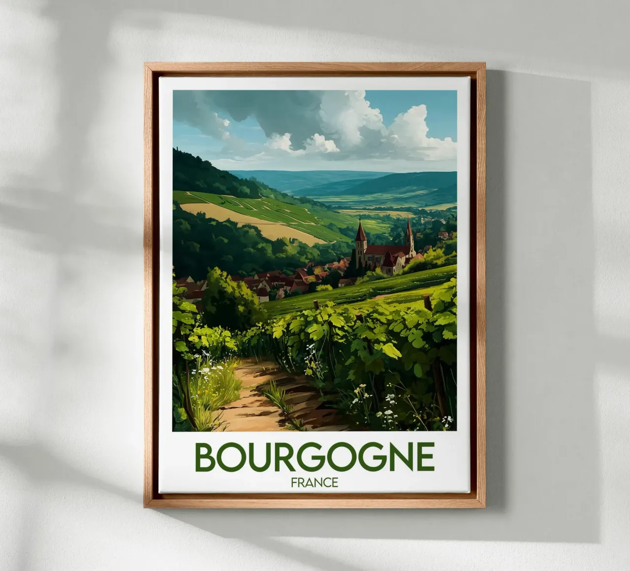 Poster in borgogna tela con Cornice a cassetta da Frame the World