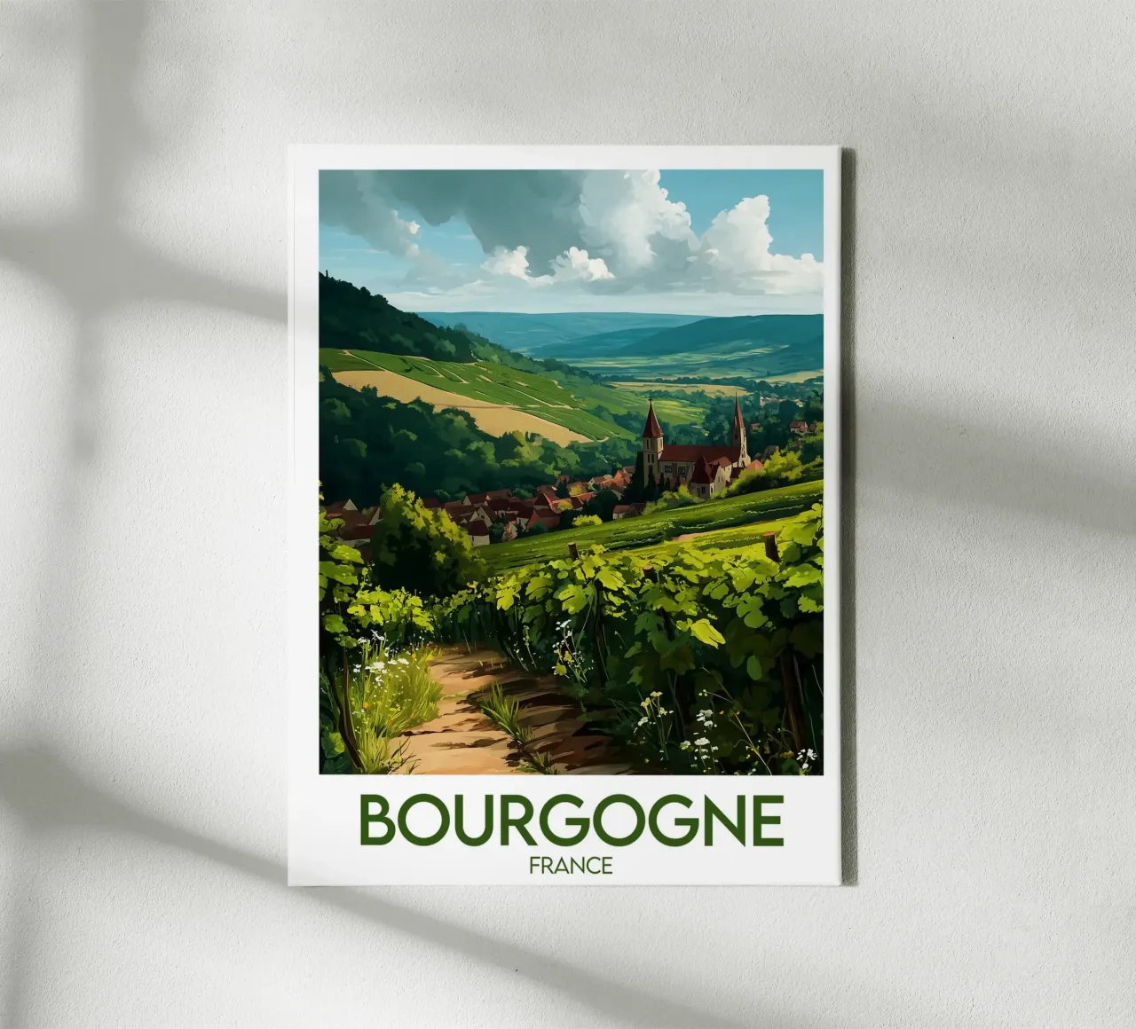 Poster in borgogna tela con Cornice a cassetta da Frame the World