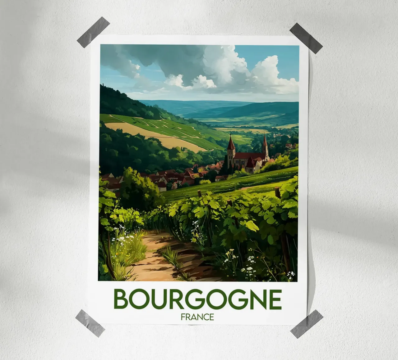 Bourgogne France poster poster by Frame the World