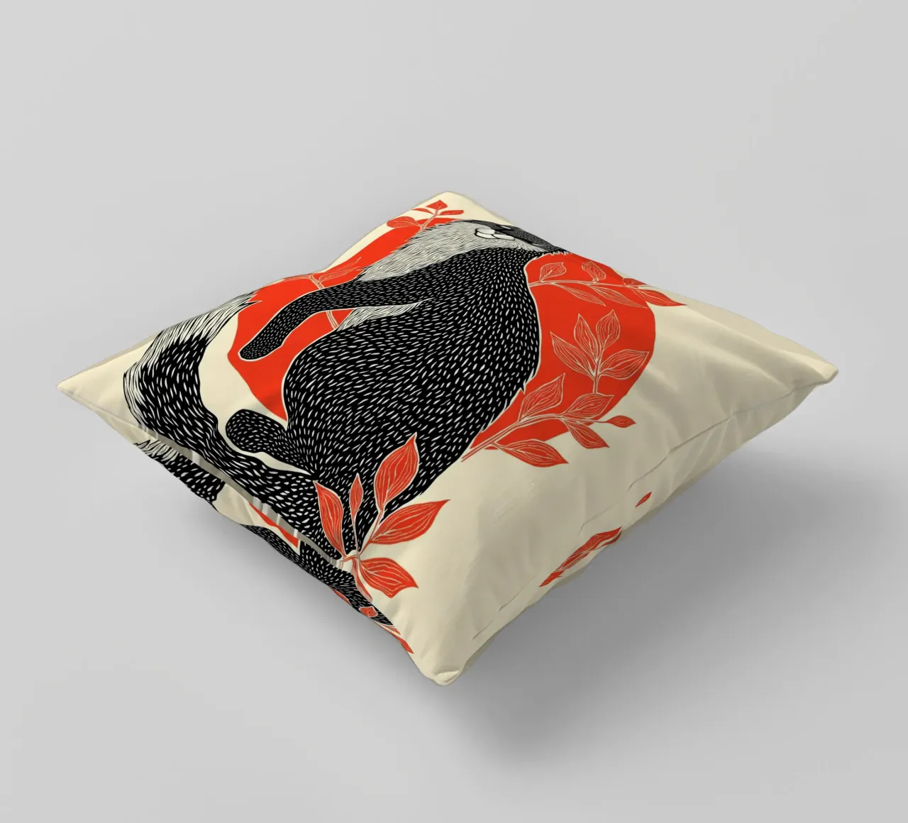 Fox and Firelight" cuscino da Indigo Rain