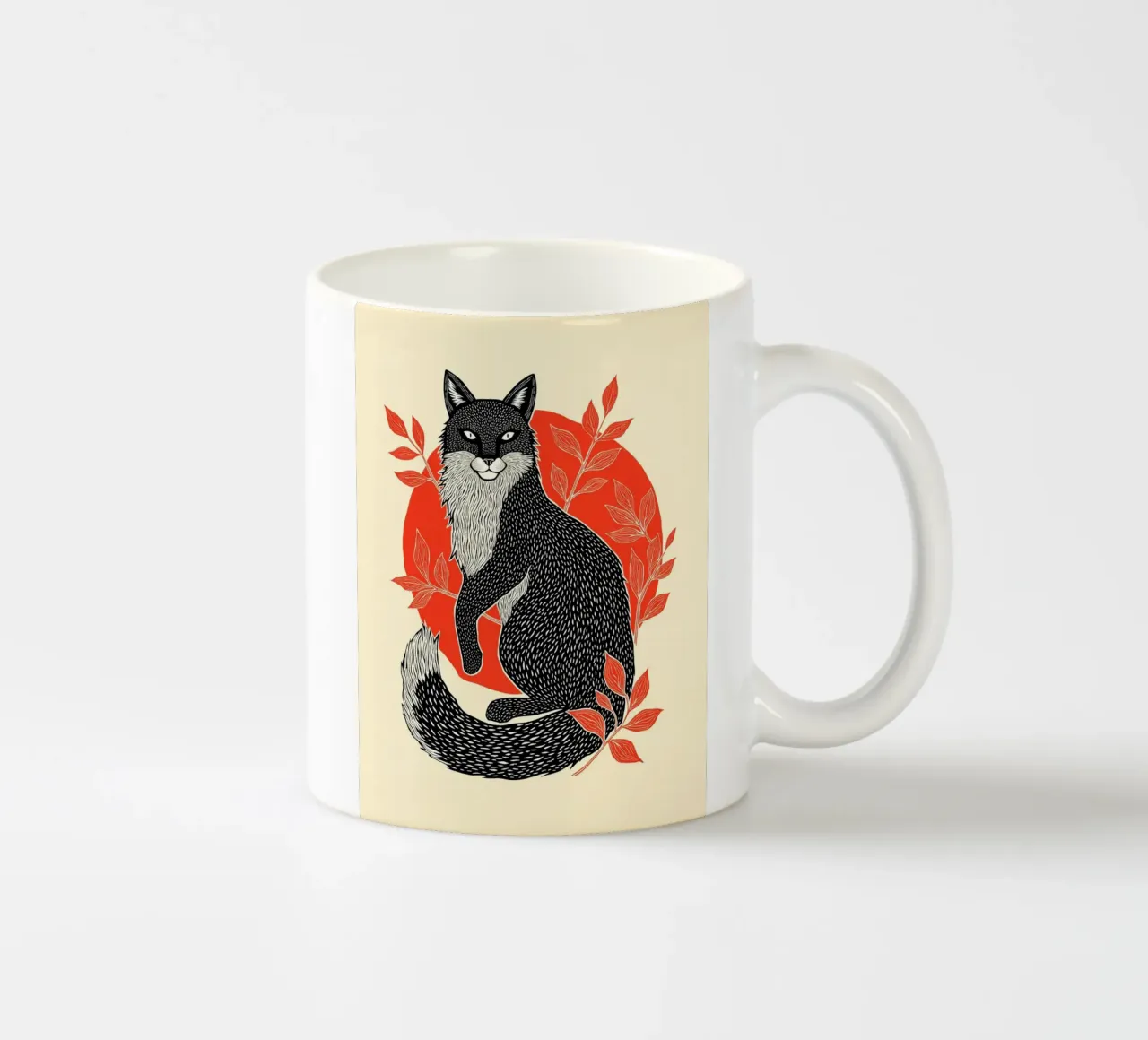 Fox and Firelight" tazza in ceramica da Indigo Rain