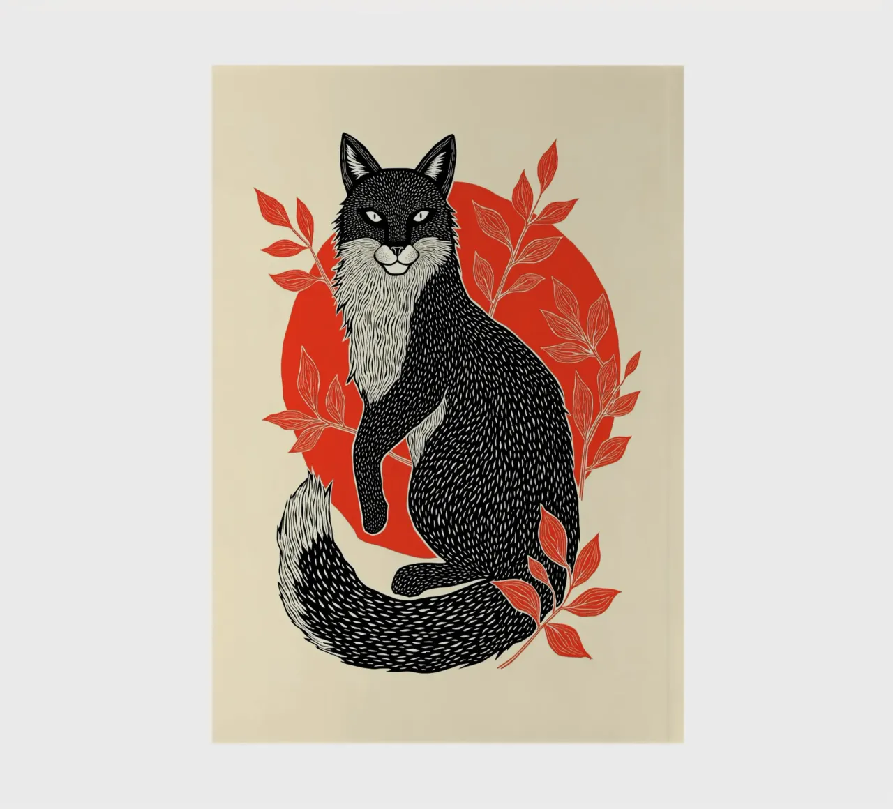 Fox and Firelight" notebook by Indigo Rain