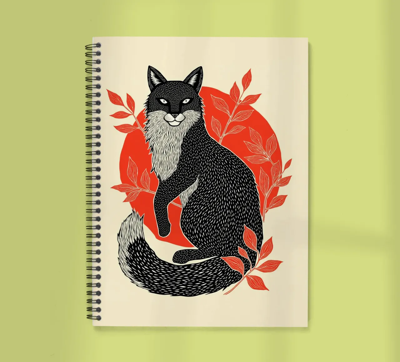 Fox and Firelight" spiral notebook by Indigo Rain