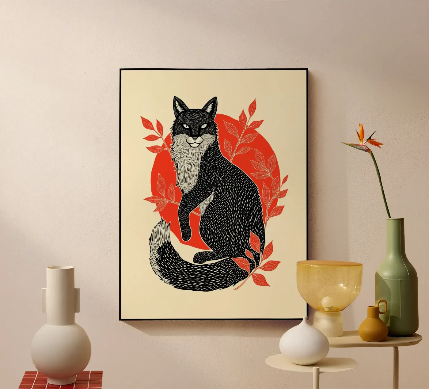 Fox and Firelight" plexiglas de Indigo Rain