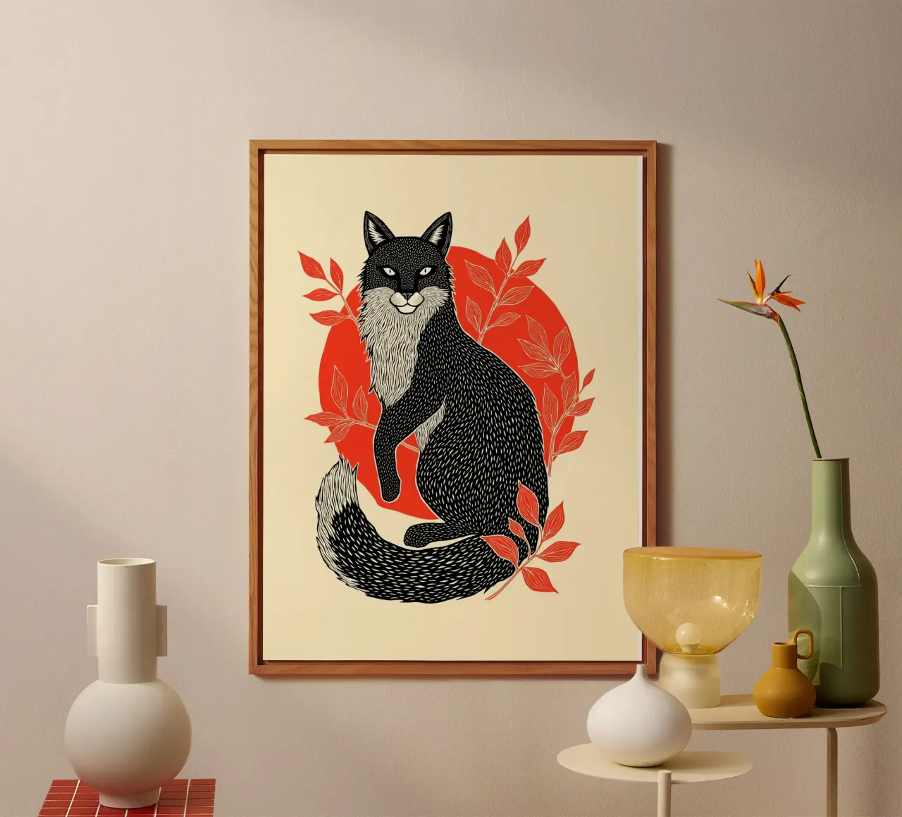 Fox and Firelight" pannello forex da Indigo Rain