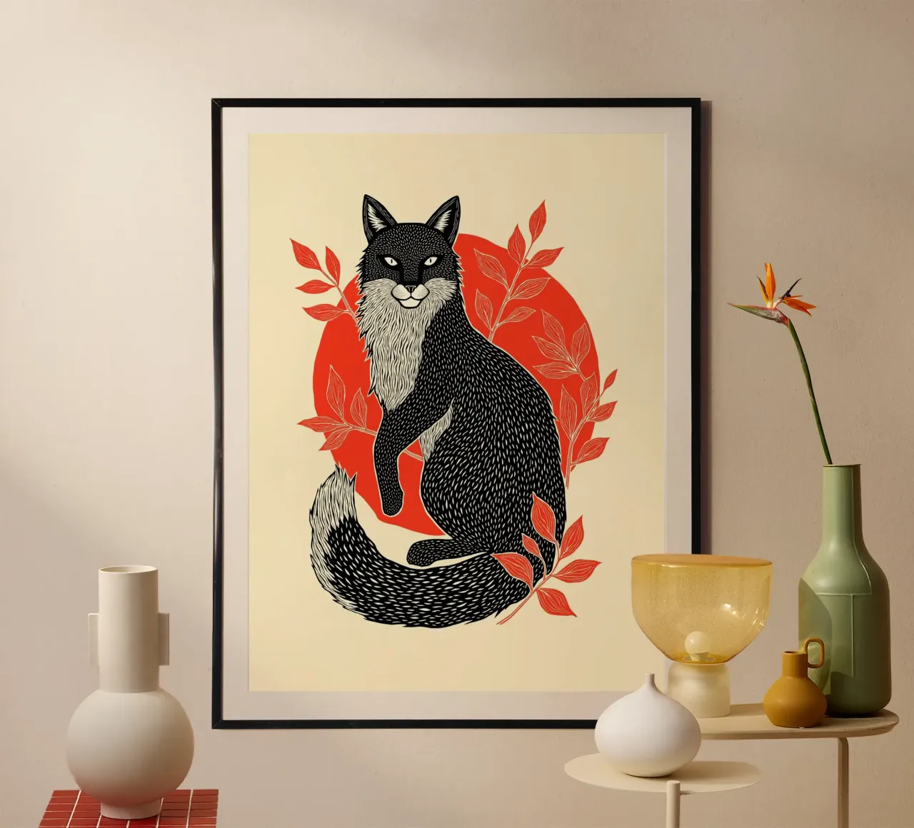 Fox and Firelight" poster da Indigo Rain