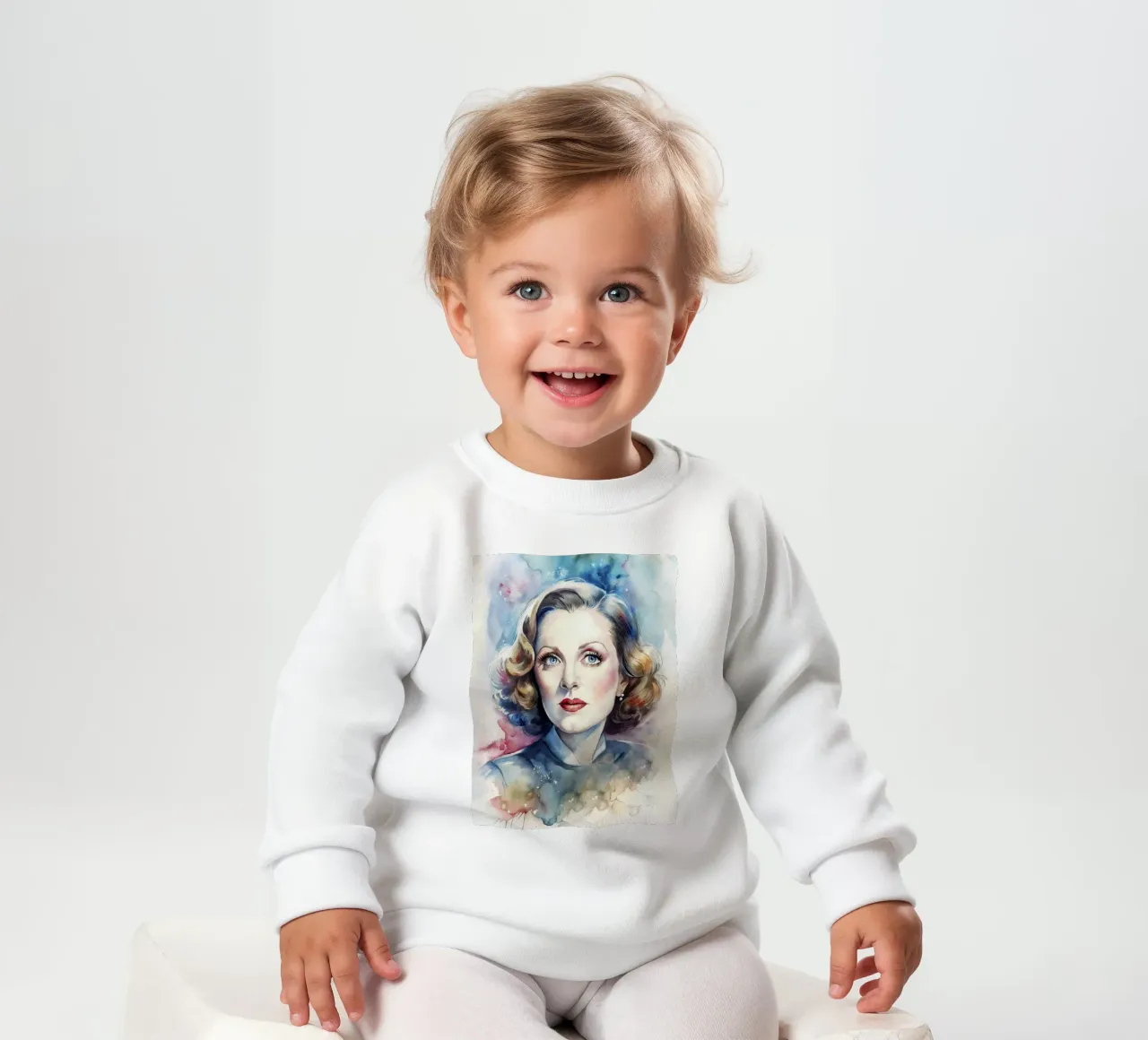 Bette Davis in acquerello felpa neonato da ARTVI-SHOP