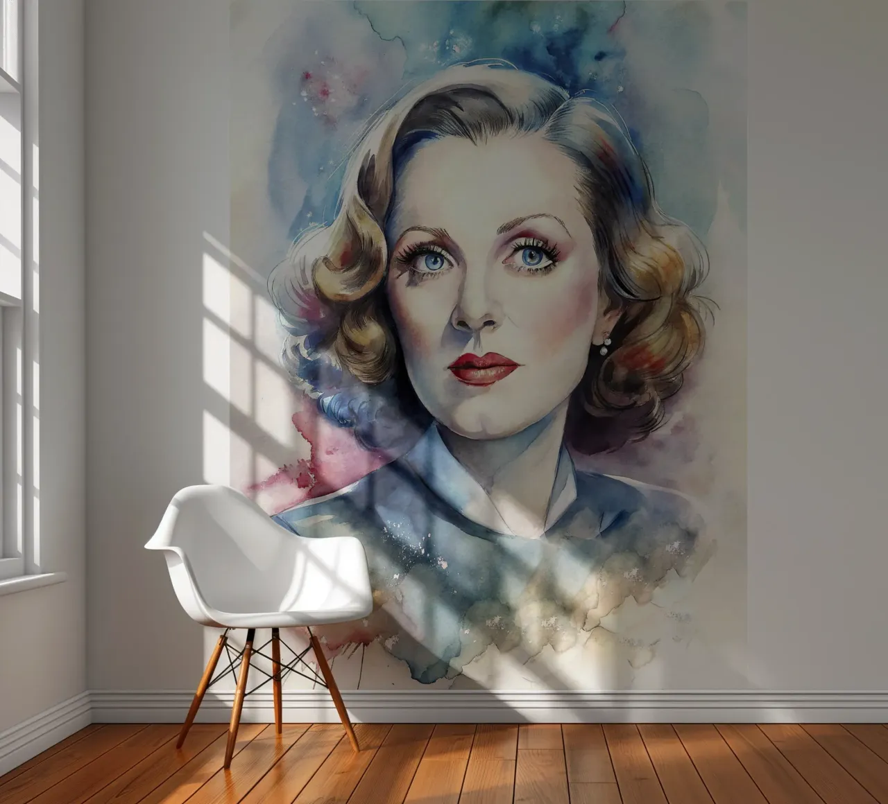 Bette Davis in watercolor photo wallpaper by 🎁 ARTVI-SHOP