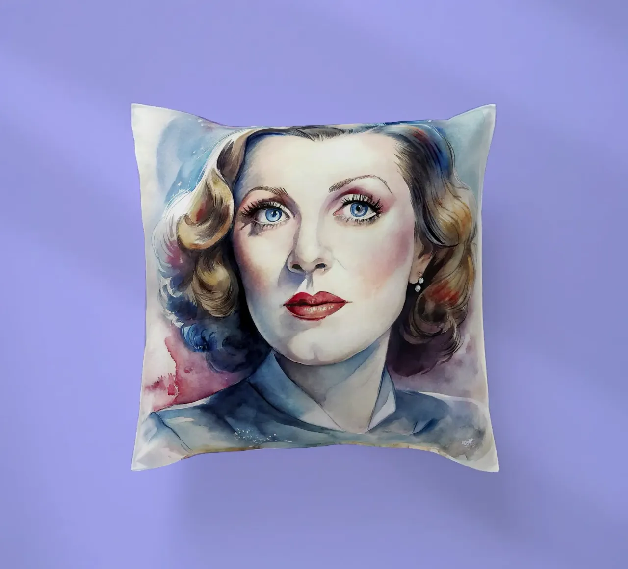 Bette Davis in acquerello cuscino da ARTVI-SHOP