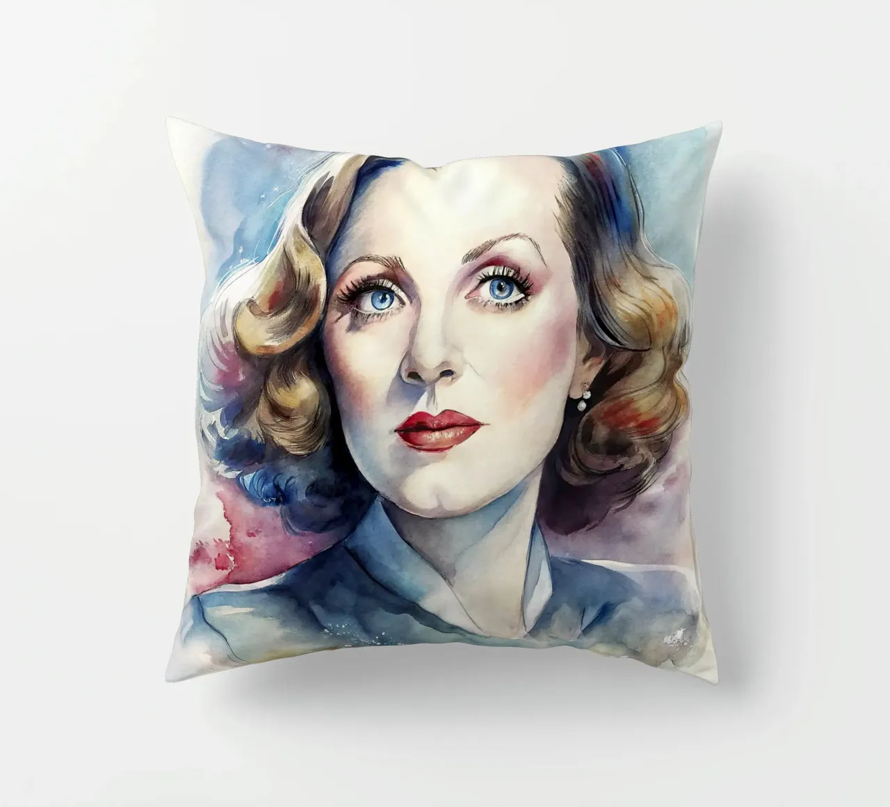 Bette Davis in acquerello cuscino da ARTVI-SHOP