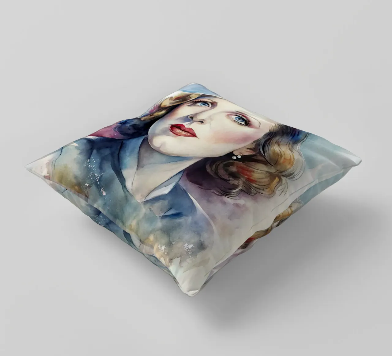 Bette Davis in acquerello cuscino da ARTVI-SHOP