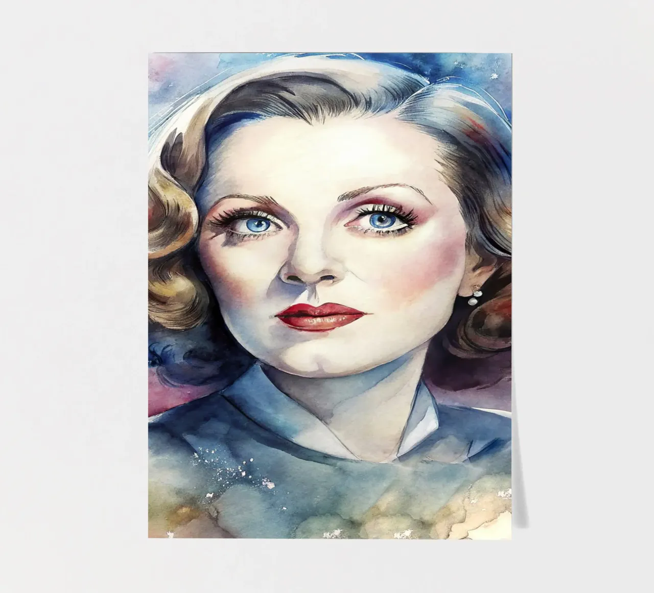 Bette Davis in watercolor sticker sheet by 🎁 ARTVI-SHOP
