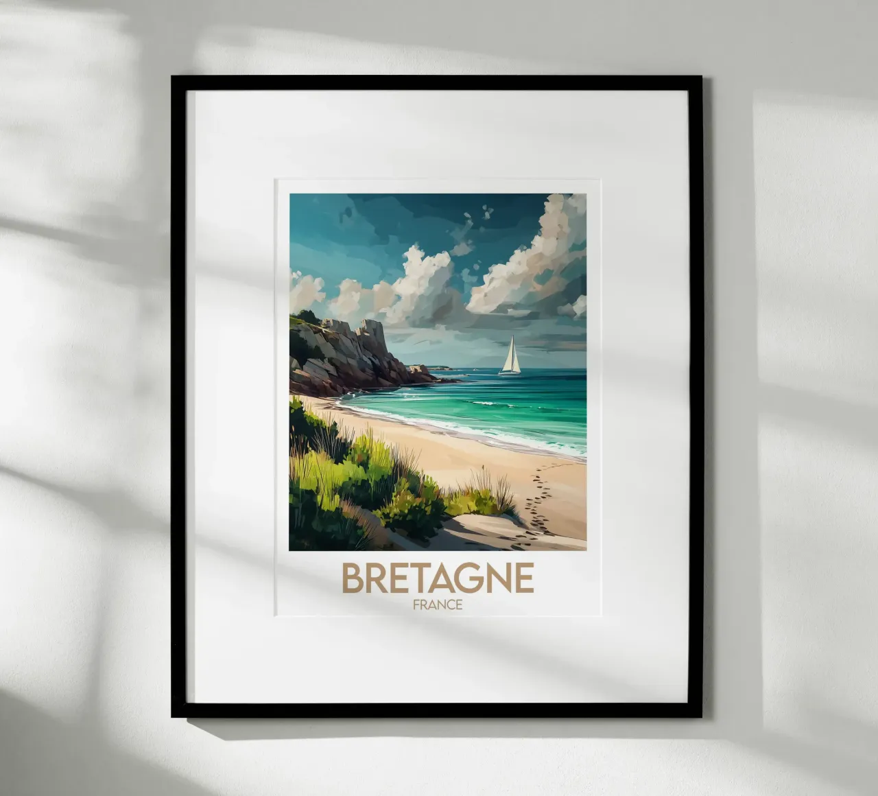 Affiche Bretagne Frankreich Poster von Frame the World