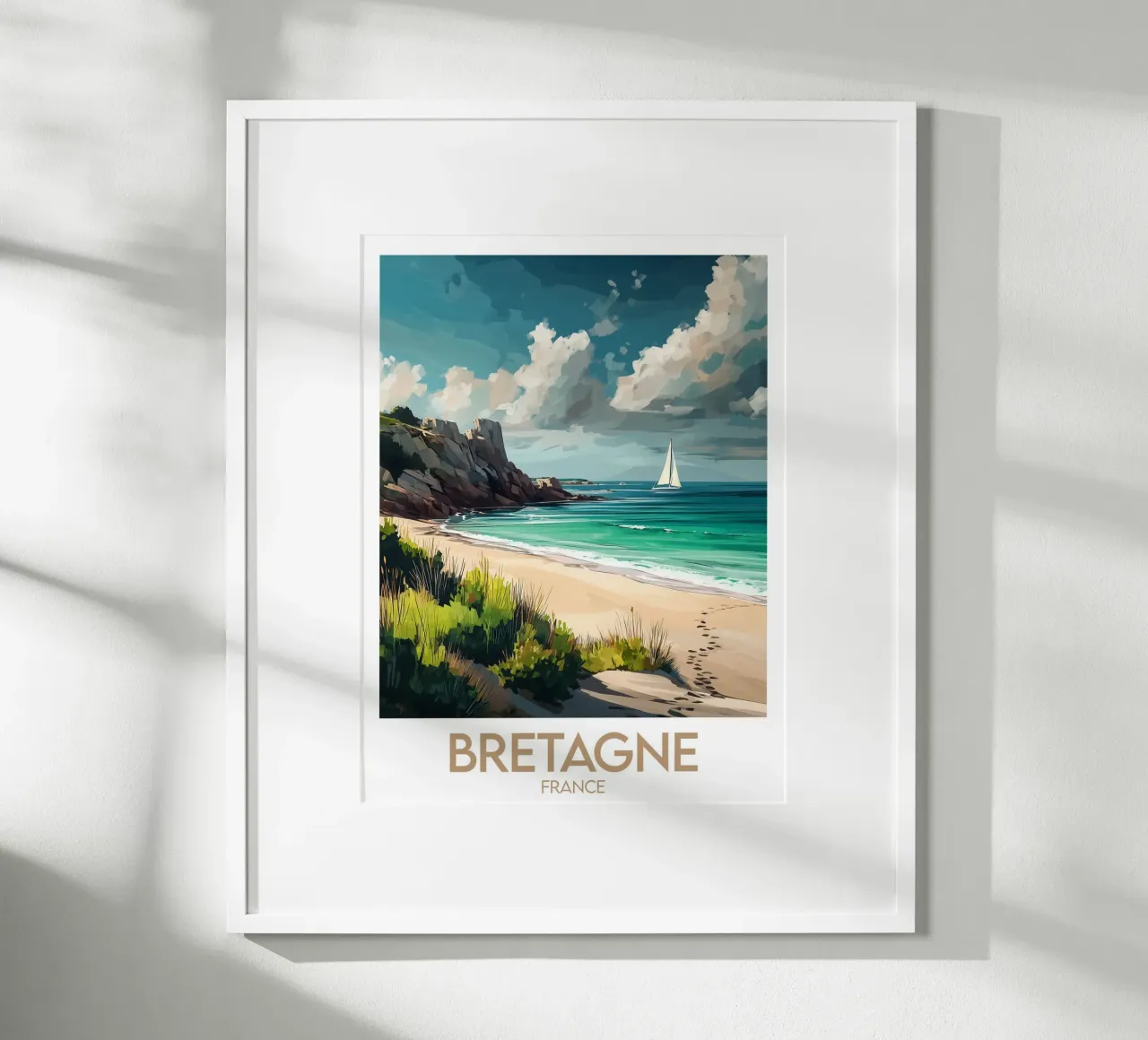 Affiche Bretagne Frankreich Poster von Frame the World