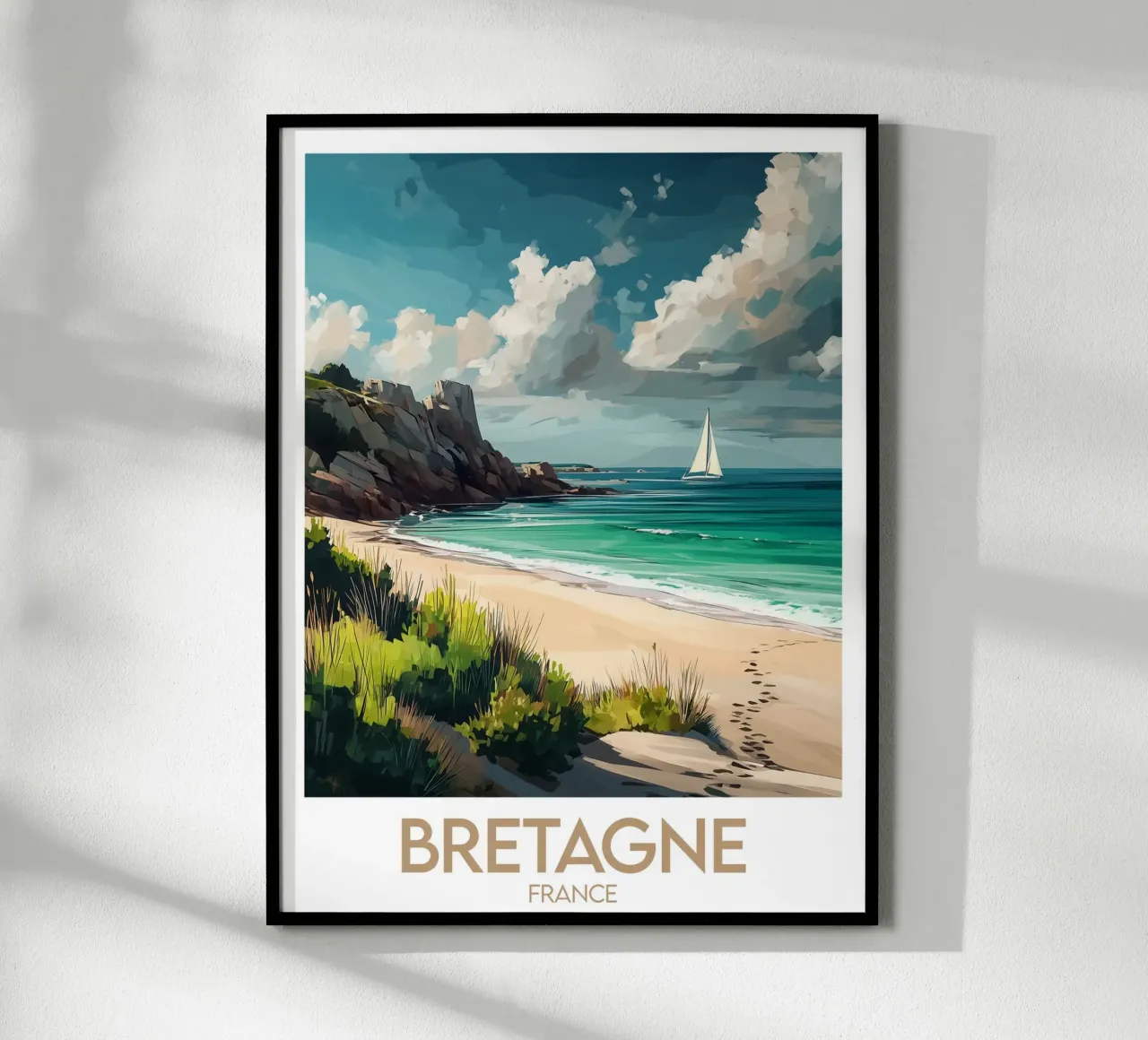 Affiche Bretagne Frankreich Poster von Frame the World