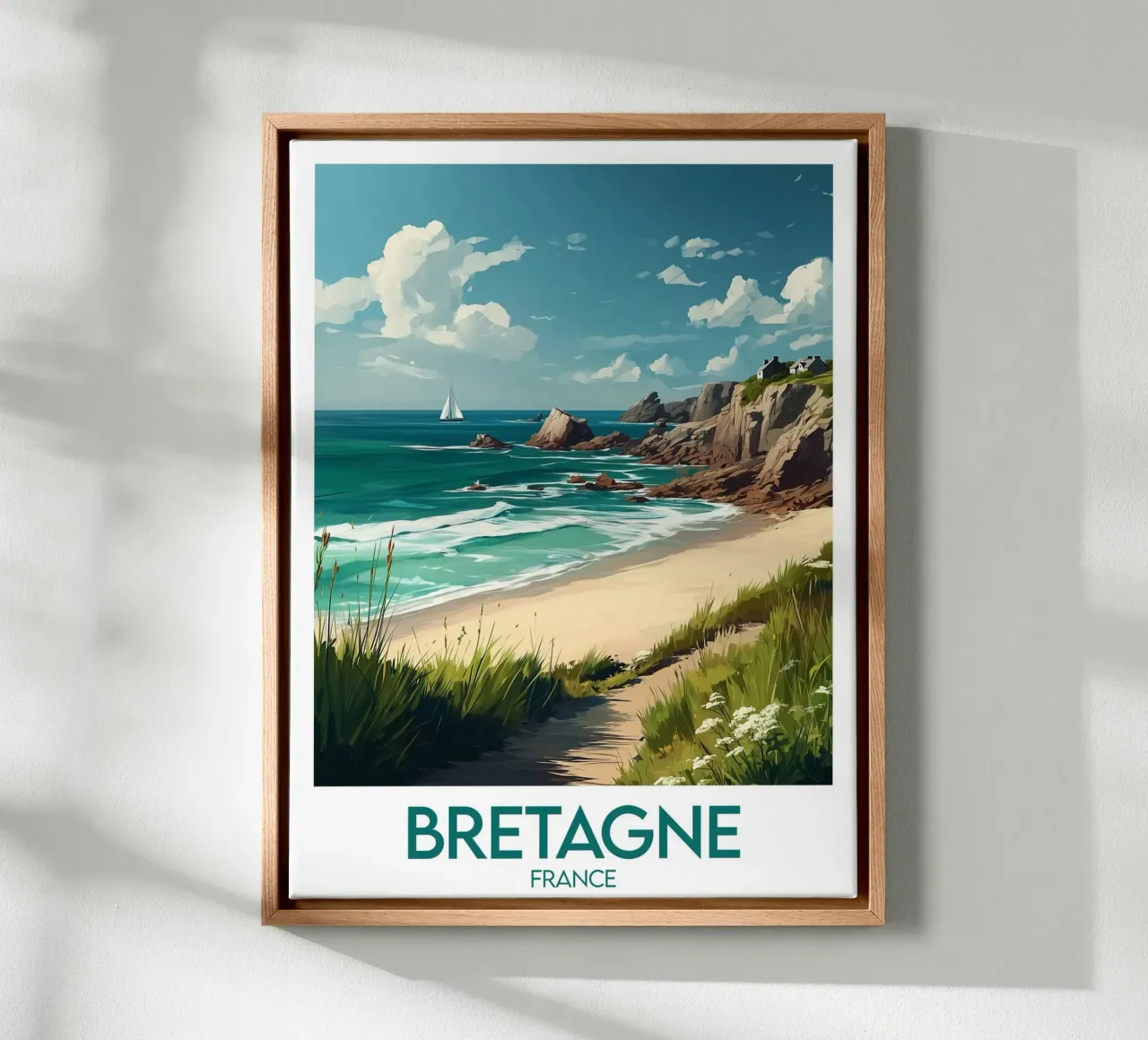 Affiche Bretagne tela con Cornice a cassetta da Frame the World