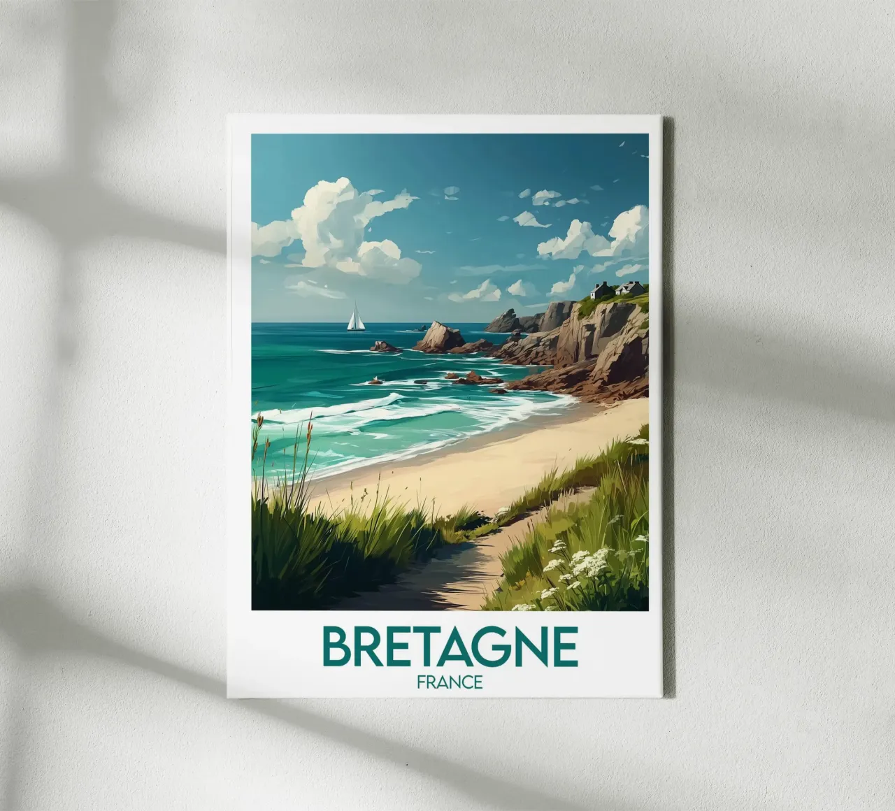 Affiche Bretagne tela con Cornice a cassetta da Frame the World