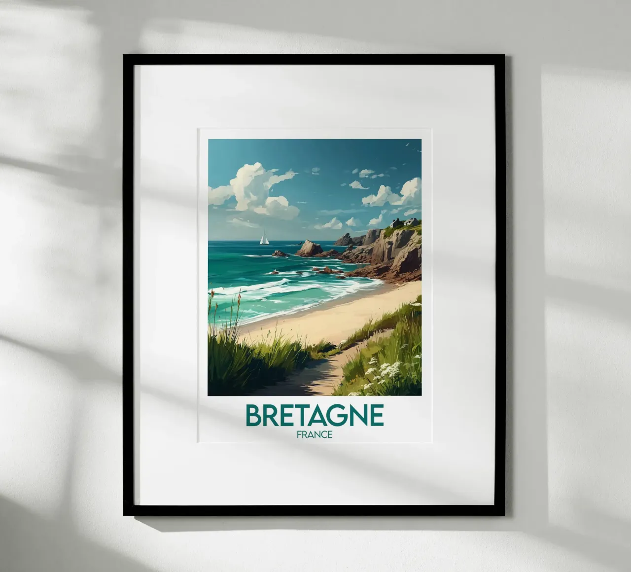 Affiche Bretagne poster con telaio in alluminio da Frame the World