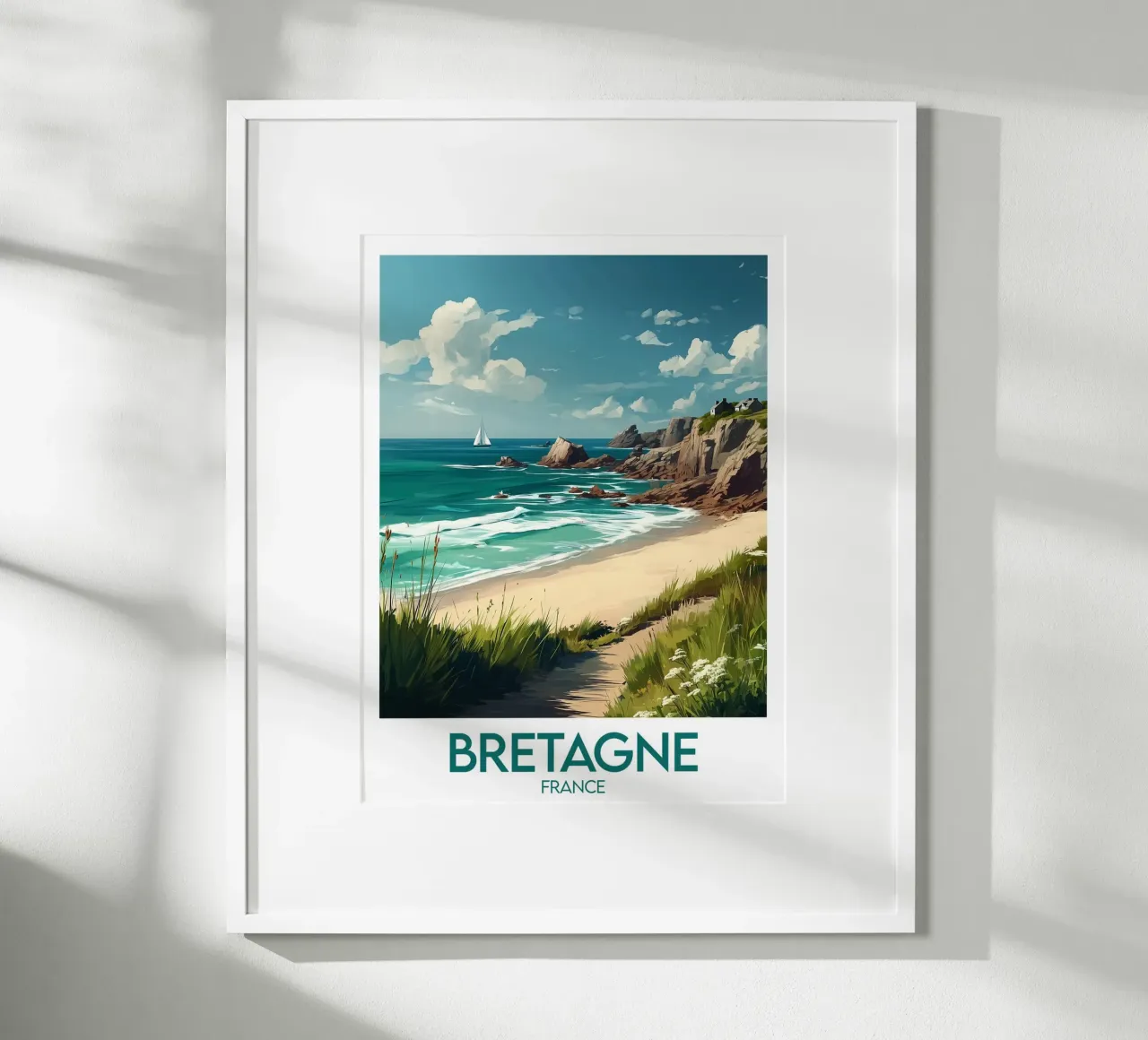 Affiche Bretagne Frankreich Poster von Frame the World