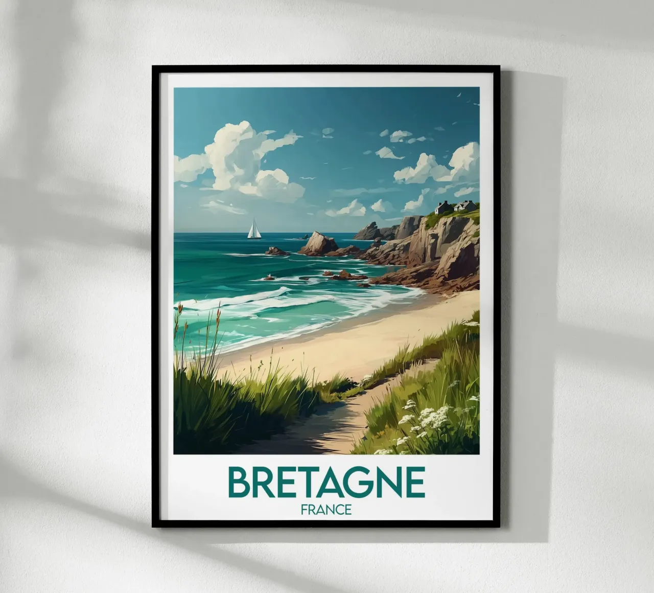 Affiche Bretagne poster con telaio in alluminio da Frame the World