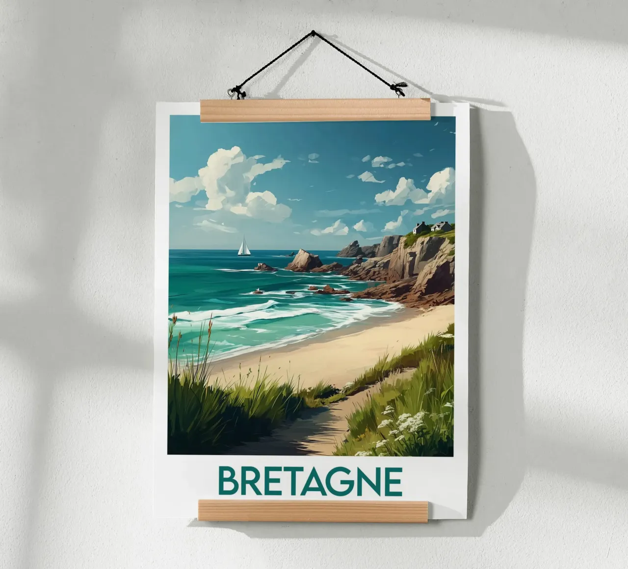 Affiche Bretagne poster con telaio in alluminio da Frame the World