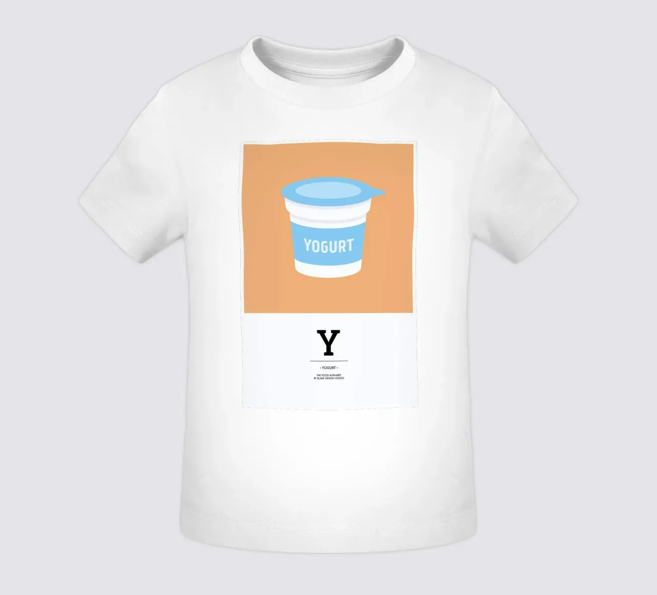 „The Food Alphabet“ - Y like Yogurt maglietta neonato da BLAEK Design Studio