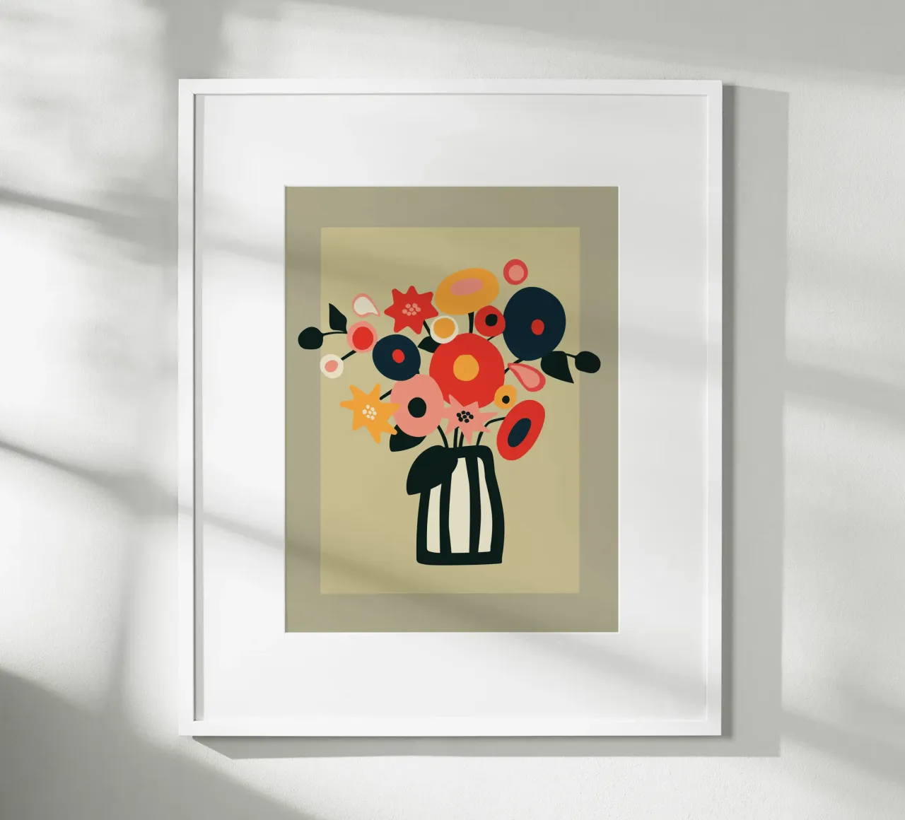 Modern Flower Art Print – Bold Botanical Wall Poster carta hahnemühle da Spunk