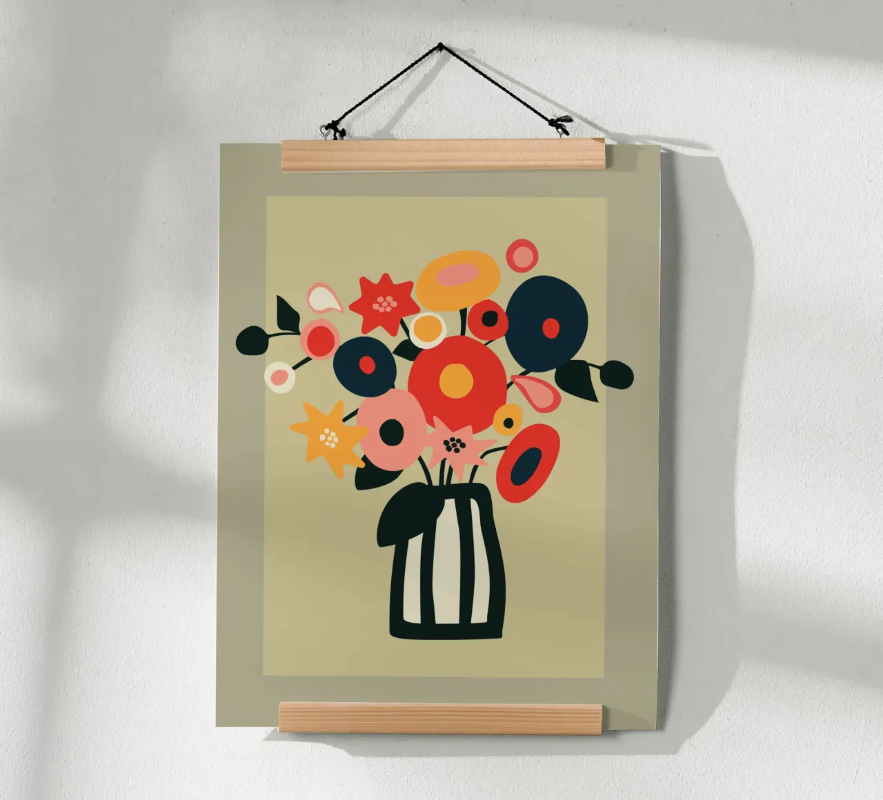 Modern Flower Art Print – Bold Botanical Wall Poster carta hahnemühle da Spunk