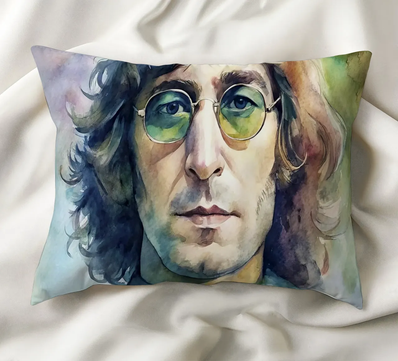 John Lennon in acquerello cuscino da ARTVI-SHOP