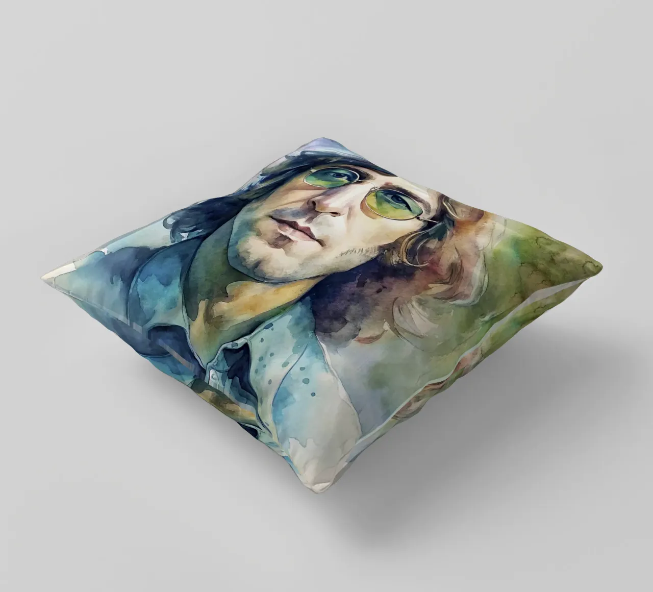John Lennon in acquerello cuscino da ARTVI-SHOP